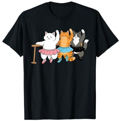 Funny Cat Dancing Ballet Ballerina Ballet Dancer Teacher T-Shirt