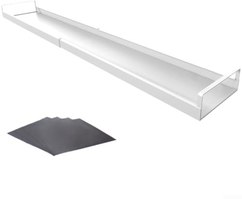 Estante extensible de acero al carbono para estufa con cuatro almohadillas magnéticas fuertes para una fijación segura, se adapta a varios tamaños de estufa de dieciséis a treinta pulgadas, ideal para