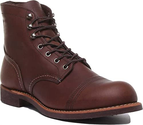 Red Wing Iron Ranger Herren-Stiefel, 15,2 cm, Bernsteinfarbenes Geschirr, 45 EU
