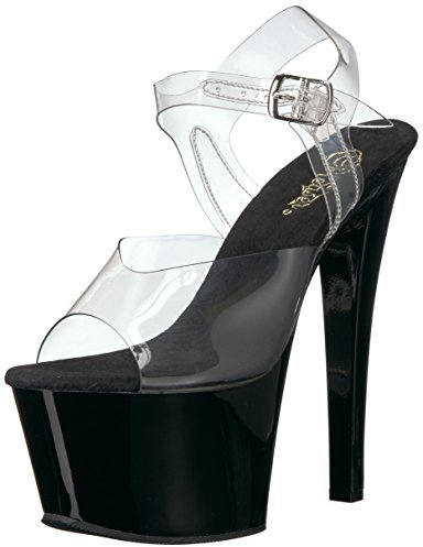Pleaser SKY-308 CLR/Blk UK 4 (EU 37)