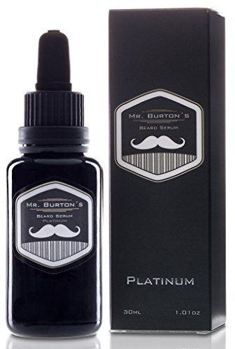 Mr. Burton 's Barba Serum Platinum – hochdosiertes Cuidado Serum – Semanales Kur – La bartretter pensadas – Cuidado en frío de calor Calefacción Aire Beard Serum ayuda en störrischem Barba y seco