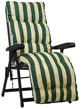 Cojín Acolchado para Tumbona con reposapiés (160 x 45 x 10 cm) – 100% Fabricado en Italia – Repuesto Ideal para Tumbona de jardín