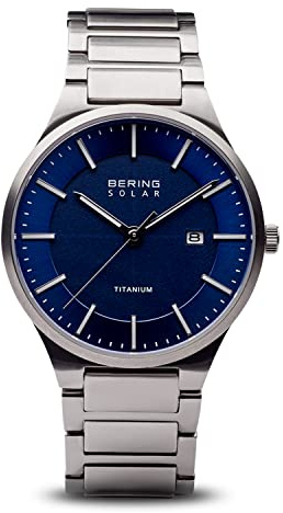 BERING Herren Uhr Solar Movement - Solar Collection mit Titan und Saphirglas 15239-777 - 10 ATM