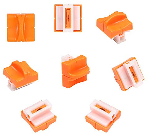 flintronic 8 pezzi Taglierina Lame Sicura con Protezione Automatica di Sicurezza Design per Taglierina di Carta A4, Arancione