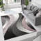 TAPISO Dream Teppich Wohnzimmer Schlafzimmer Esszimmer Kurzflor Modern Meliert Wellen Grau Rosa Weiß ÖKOTEX 160 x 220 cm