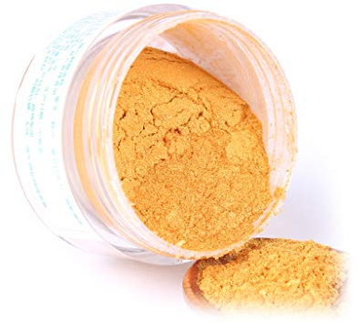 chenpaif Polvere Glitter, Polvere Glitter Scintillante al Forno Pigmenti commestibili Zucchero Dolce Floreale Cioccolato Rossetto Macaron Polvere Alimentare Oro