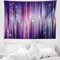 ABAKUHAUS Aubergine Wandteppich und Tagesdecke, Bunte Balken Linien, aus Weiches Mikrofaser Stoff Wand Dekoration Für Schlafzimmer, 150 x 110 cm, Mehrfarbig