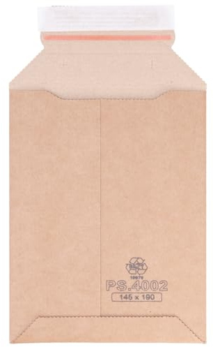 verpacking Wellpappversandtaschen Braun 145 x 190 mm - A6 [Größe und Stückzahl wählbar] Versandtasche Pappe selbstklebend 500 Stück