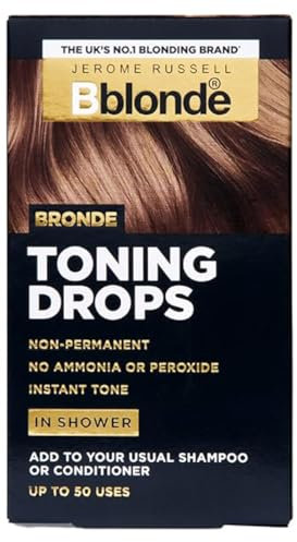 Jerome Russell Bblonde Bronde Toning Drops - Non-Permanent Hair Toner, Refresh & Maintain Bronde Hair Color, Add Drops in Shower with Shampoo or Conditioner, 50 Uses