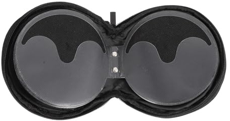 NOLITOY Bolsa para CD de Coche Cremallera, Gran Capacidad, Redonda, Resistente de Tela Oxford Negra, Estuche Organizador para Almacenamiento y Protección de Discos DVD y CD