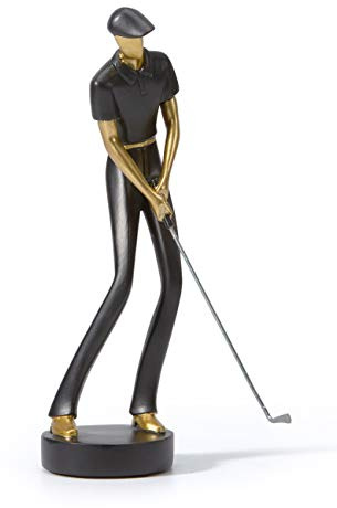 HAUCOZE Figura Golfista Escultura Decorativa Modern Adorno Deportivo Estatua Interior Arte Hogar Regalo para Familiares Amigos Amantes Nergo 24cm