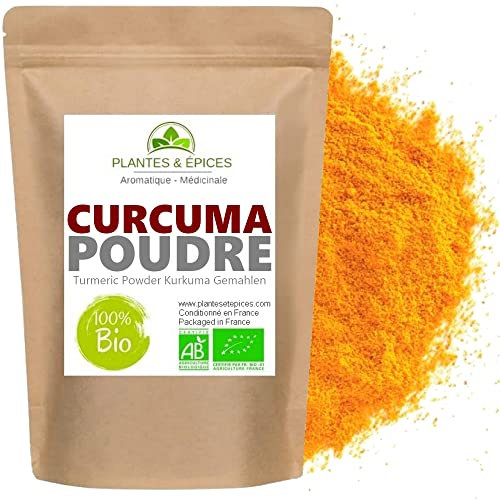 Poudre de Curcuma 100% naturel - Racines Séchées de Curcuma en Poudre - Sachet Fraîcheur Biodégradable Refermable (100g)
