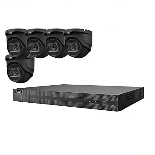 HILOOK 8MP CCTV 4K UHD DVR 8CH SYSTEM INDOOR OUTDOOR 5X VIVID HD CAMERAS 30M NIGHT VISION SECURITY CAMERA KIT UK (6TB HDD, GREY)
