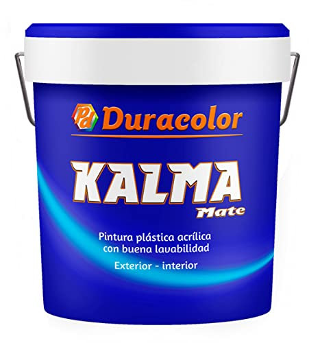 Pintura Kalma Mate - Color Blanco - 1 litro - Pintura Plástica Acrílica de Textura Lisa y Acabado Mate - Aplicación Exterior e Interior - Duracolor