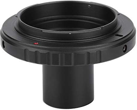 Akozon Anello Adattatore per Oculare, 23,2 Mm T Mount Microscopio Oculare Anello Adattatore in Metallo Anello Adattatore per Obiettivo Microscopio per Nikon AI Mounts SLR Camera