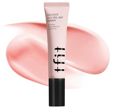 TFIT Delicate Silk Veil Art Primer - Maquillaje coreano, prebase de maquillaje mate sin poros para pieles grasas (ligera, hidratante), relleno de poros difuminado, 1.01FL. Onz.