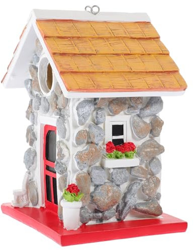 Beaupretty Garden Bird House Aus Robustem Resin Wetterfest Für Ihren Garten Oder Balkon Hängendes Vogelhaus Für Einladende Vogelumgebung