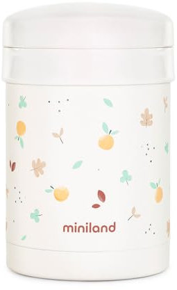 Miniland Thermetic Valencia. Thermos da 700 ml, con doppio strato in acciaio e chiusura ermetica interna, mantiene la temperatura fredda e calda per ore.