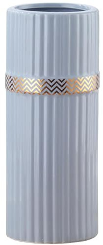 Disoza Vasen Tischdeko Keramik Modern Vase Vintage Blau Vase für Pampasgras Blumen Trockenblumen Weiß Blumenvase Vasen für Hochzeit Porzelan Tulpenvase Küche Büro Wohnzimmer 21.5x9.5x9.5cm