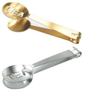 Pinza spremiagrumi per bustine di tè, filtri da tè e caffè, pinza a pinza in acciaio inox, cucchiaino da tè a L, colino per bustine di tè, per clip sciolta