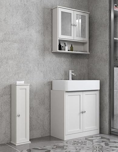 URBNLIVING Toilet Paper Dispenser Wall-Mounted Holder, Easy Installation, Durable Wood Finish, Space-Saving Design, Stylish & Practical for Home - Rustic Brown