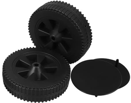 PRETYZOOM 2pcs 7 Inch Bbq Grill Wheels Replacement Lightweight Hdpe Plastic Cart Wheels for Outdoor Cooking Equipment Practical for Bbq Grills and Hand Trucks