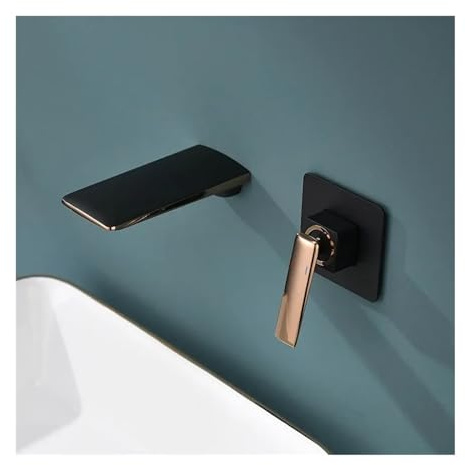Brass Gold White Wall-Mounted - Black Copper Concealed Basin Mixer Tap