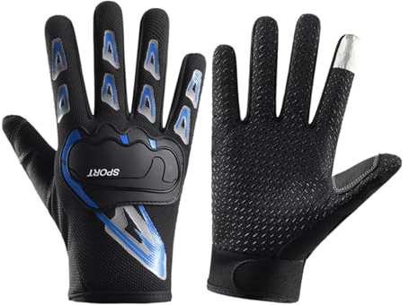 STIM Guanti Sportivi Uomo Donna Guanti Antiscivolo da Moto Blu Taglia Unica