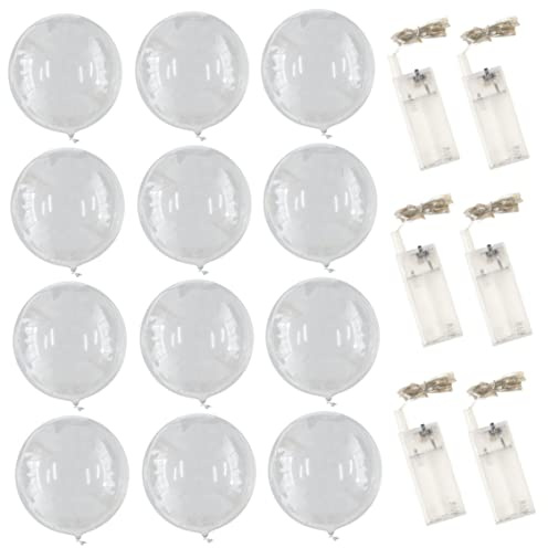 Globos luminosos, globo de helio Bobo de 20 pulgadas con cadena de 2M, globo iluminado para decoración para fiesta de boda, 22 Uds.