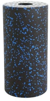 skumroller yoga-skumrullar, set med hög densitet EPP-jordnöts-massageboll-set, fysiska övningar, gym för punktträning, 30 x 15 cm för intensiv massage och muskelavslappning (svart blå)