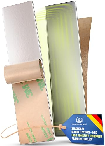 Magnetastico® | 40 stycken Självhäftande Neodymmagneter N52 Rektangel 20x10x1 mm | Starkt självhäftande magneter med 3M-tejp | N52 Magneter med självhäftande tejp, extra hög vidhäftningskraft