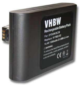 vhbw Batería Compatible con Dyson DC30 aspiradora, Robot Limpieza (1500 mAh, 14,4 V, Li-Ion)