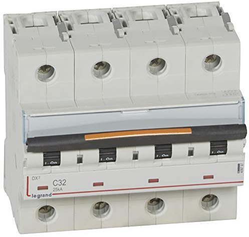 Disjoncteur DX³ 25kA - 4P 400V~ - 32A - courbe C - 6 modules