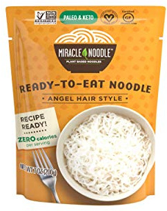 Miracle Noodle Plain Shirataki/Konjac Noodles - Vegan, Gluten Free, Kosher (Angel Hair, 1 Pack)