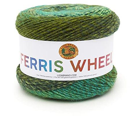 Lion Brand Yarn Company 217-603 Ferris Wheel Yarn, Evergreen, One Skein