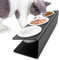 Lannvan Gamelle Chat, Gamelle Chat Surélevée, 3X Gamelle pour Chat Céramique avec Support en Métal Antidérapant, Bols Chat avec Support 15° Incliné, Gamelle Chien pour Chats et Petits Chiens