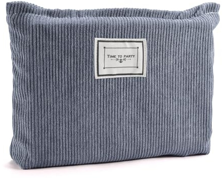 Yosemy Kulturtasche Grau Kosmetiktasche, Waschtasche Cord-Kosmetiktasche für Damen Mädchen