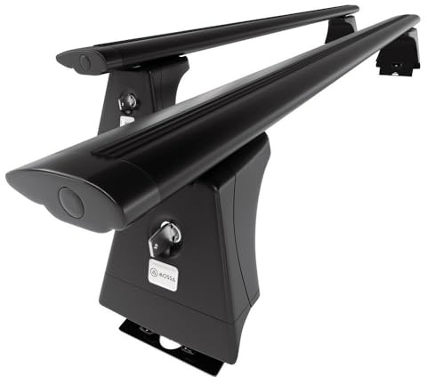 Mossa Portaequipajes de Techo adecuadas para Fiat Ducato III Furgoneta (2006-2014) - baca para Coche - Barras para Techo de Coche - Aluminio Negro - Puntos de Montaje 1