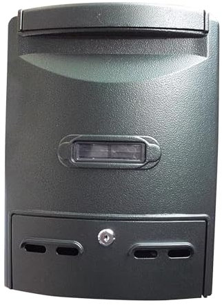 Buzón Correos Exterior Grande de Pared Exterior de Acero Antilluvia Fácil de Instalar Negro Buzón de Doble Cara Bocacarta Tamaño a4