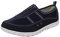 Womens Ladies X Wide EEE Fit Leather Mesh Shoes Slip On Trainers Pumps Zip Blue 7