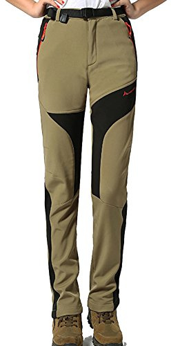M.Baxter Damen Gefüttert Softshellhose Funktionshose Berghose Trekkinghose wasserdicht + atmungsaktiv + warm + elasstisch Wanderhose Damen Winterhose Outdoorhose Herbst Winter
