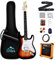 Eastrock Full Size Electric Guitar,39 inch Electric Guitar Kit for Beginner Starter with 10w Amplifier, Bag, Capo,Shoulder Strap, String,Cable, Tuner,Picks (SunBurst)