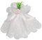 Motivationsgeschenke Satin Kerzenmanschette für Kommunion - 11cm | Weiß mit rosa Satinstoffband | Tropfschutz für Taufkerze für Mädchen | Kerzenrock Kerzen mit Ø5cm, Tropfenfänger für Mädchen 11cm
