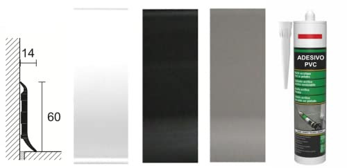 ZOCCOLINO BATTISCOPA CON SGUSCIA SGUSCIO PVC DA 2,5 MT AMBULATORIO VENDITA A METRO INATTACCABILE DA MUFFE E PARASSITI (BIANCO)