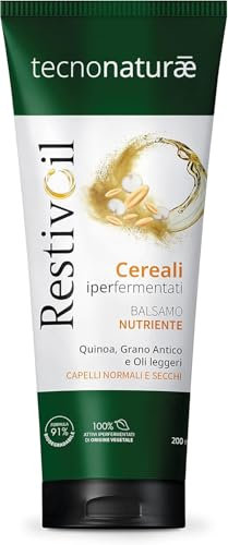 RestivOil Tecnonaturae Balsamo Nutriente Capelli Normali Secchi Cereali Iperfermentati Oli Leggeri Biodegradabile 200ml