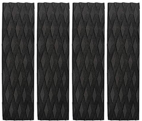 Surfboard Traktionspads Anti Rutsch Surfbrettpolster Skimboard Foot Pad Surfen Skimboard Aufkleber Vordere Heckdeck Matte Schwarz 4pcs