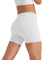 Glacspyg Radlerhose Damen Kurze Sporthose V-Taille High Waist Gym Shorts Kurze Leggings für Yoga Gym Fitness Laufen Weiß XS