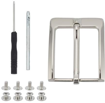 NICENEEDED Belt Buckle Replacement Tools Set, Vintage Leather Belt Buckles with Hole Opening Tool, Retro Removable Single Prong Belt Replace Buckles Accessories