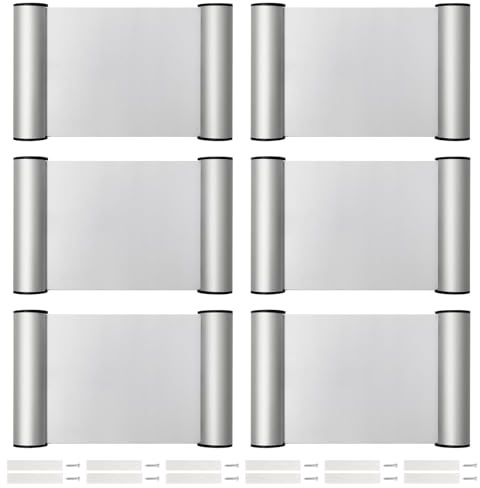 Dagran 6 Piezas A6 Placa Puerta Oficinas, Autoadhesivas Identificativas de Aluminio(148x105 mm) para un Fácil en la Pared Señalización Profesional para Espacios de Trabajo, Consultas, Exposiciones