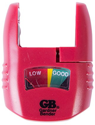 Gardner Bender GBT-3502 Household Analog Battery Tester, Extendable Arm, Easy Read Indicator, Tests: AA / AAA / C / D 9V / 1.5 V Button Cell / N Batteries, (Replaces GBT-502A) Red